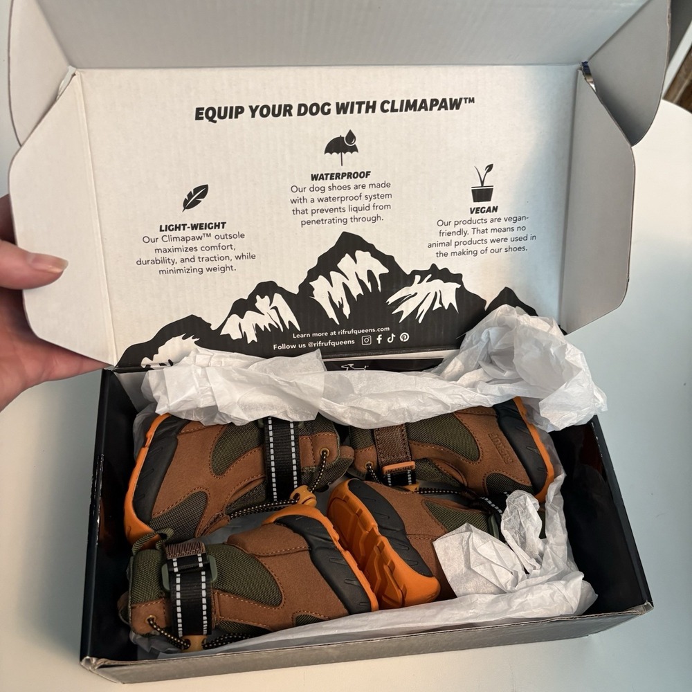 RIFRUF Apollo1 Dog Shoes Size 5 New In Box Beef & Broccoli Climapaw
